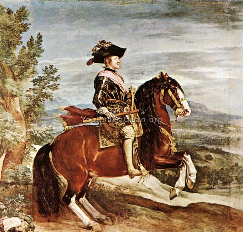 Equestrian Portrait of Philip IV - 迭戈·罗德里格斯·德·席尔瓦·委拉斯贵支